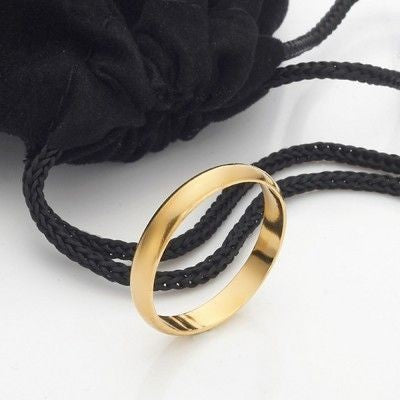 18ct Heavy Yellow Gold Plated Men's 4mm Band Ring - USA MADE-2